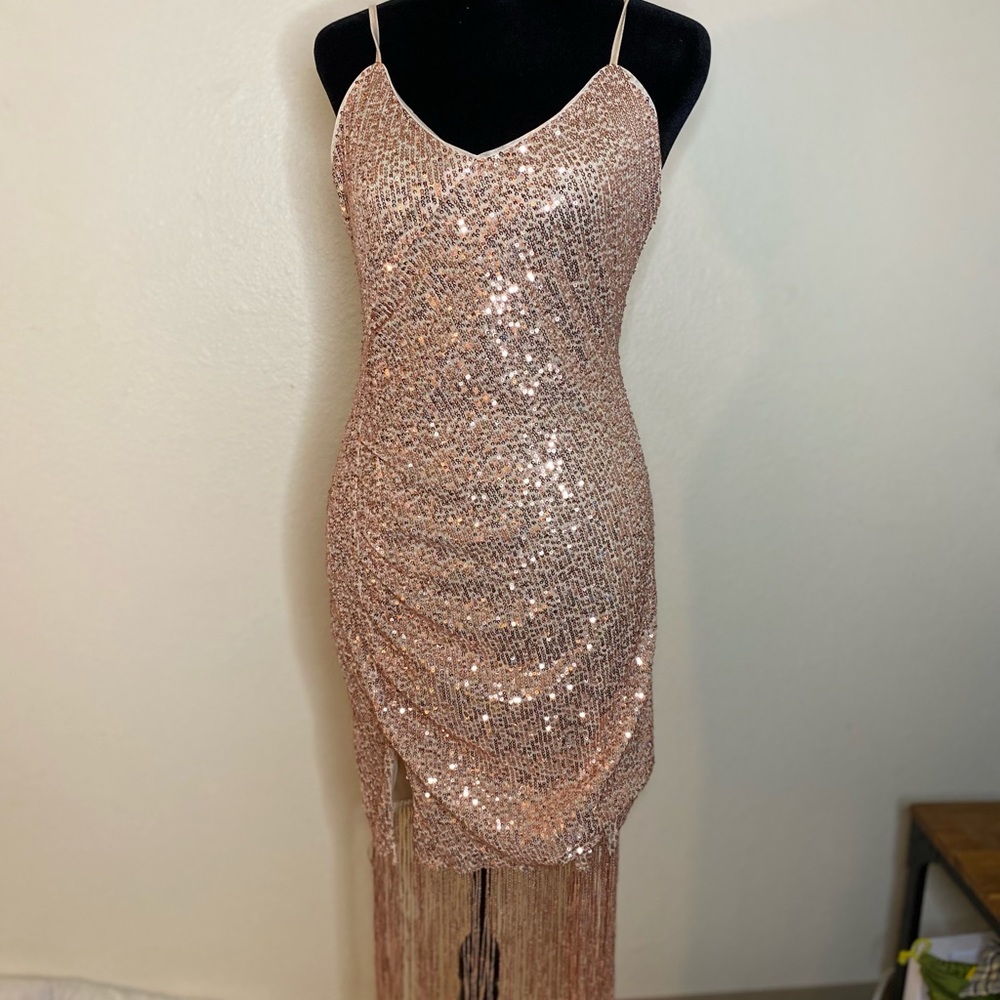 Rose Gold 20s Inspired Dress